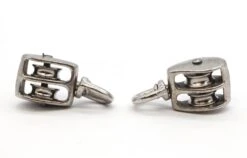 Pair Of Vintage 2.5 In. Double Wheel Steel Mini Pulleys 9 Pair Of Vintage 2.5 In. Double Wheel Steel Mini Pulleys -OGT Sale Store q285596 04