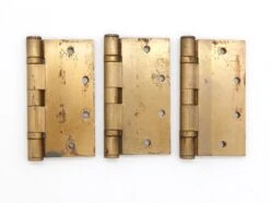 Set Of 3 Vintage Stanley 5 X 5 Brass Butt Door Hinges 14 Set Of 3 Vintage Stanley 5 X 5 Brass Butt Door Hinges -OGT Sale Store q285599 06