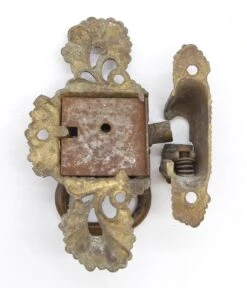 Antique Art Nouveau Bronze Left Handed Ice Box Latch 11 Antique Art Nouveau Bronze Left Handed Ice Box Latch -OGT Sale Store q285629 05