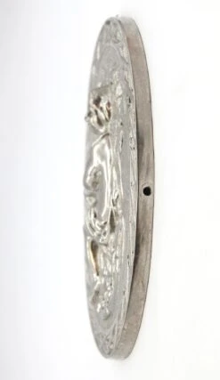 Vintage Cast Aluminum Figural Horseback Oval Silver Wall Relief 13 Vintage Cast Aluminum Figural Horseback Oval Silver Wall Relief -OGT Sale Store q285644 04