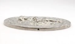 Vintage Cast Aluminum Figural Horseback Oval Silver Wall Relief 16 Vintage Cast Aluminum Figural Horseback Oval Silver Wall Relief -OGT Sale Store q285644 07