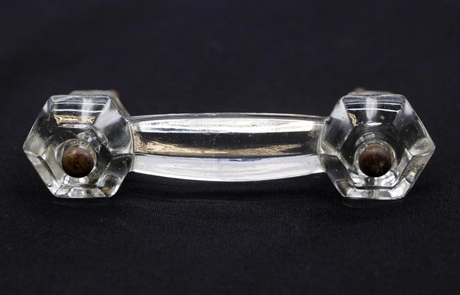 Pair Of Vintage 4.25 In. Clear Glass Bridge Drawer Pulls 6 Pair Of Vintage 4.25 In. Clear Glass Bridge Drawer Pulls - Image 4