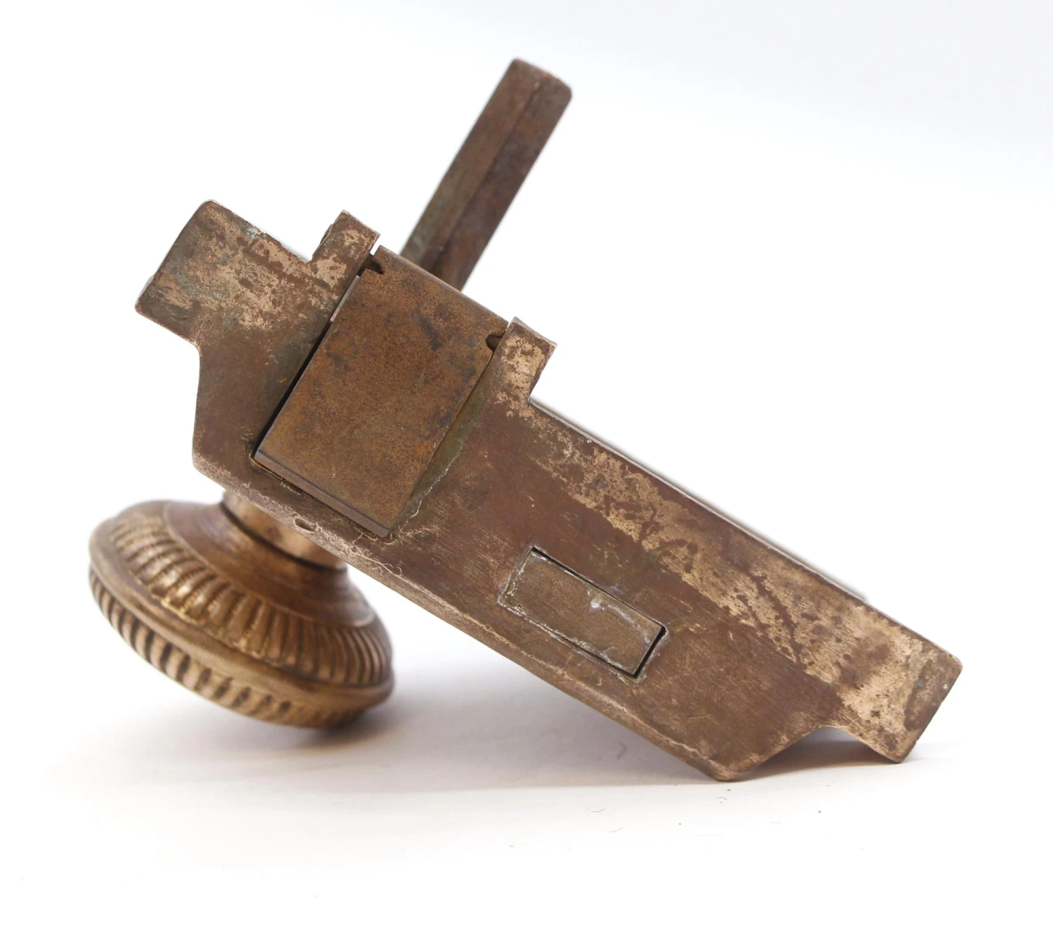 Antique Victorian Bronze Rim Door Lock Set 7 Antique Victorian Bronze Rim Door Lock Set - Image 5