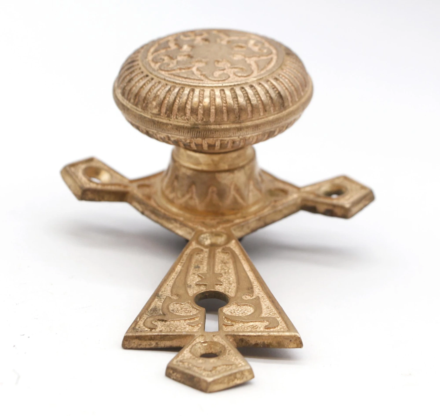 Antique Victorian Bronze Rim Door Lock Set 11 Antique Victorian Bronze Rim Door Lock Set - Image 9