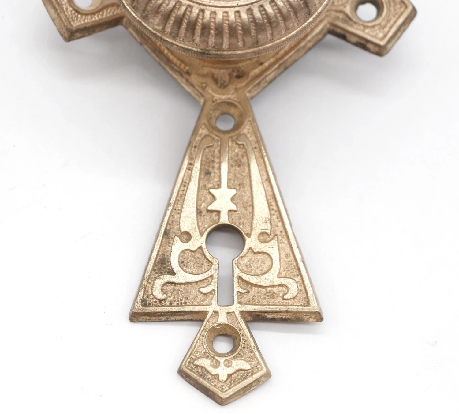 Antique Victorian Bronze Rim Door Lock Set 12 Antique Victorian Bronze Rim Door Lock Set - Image 10