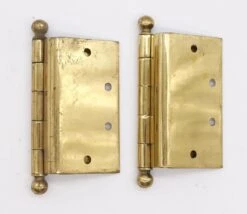 Pair Of Polished Brass 5.5 X 5 Lawrence Offset Door Hinges -OGT Sale Store q285673 05