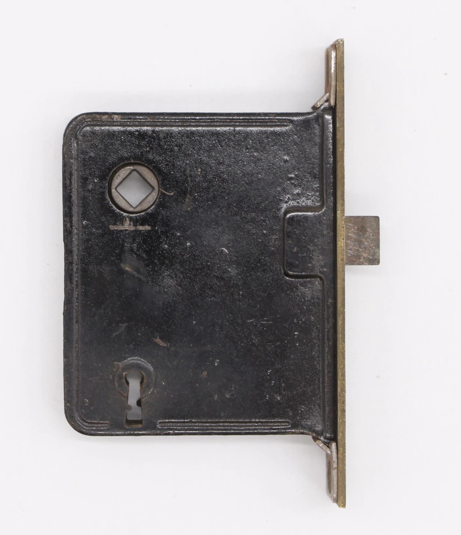 Antique Brass Finish Steel Right Swing Mortise Passage Door Lock 6 Antique Brass Finish Steel Right Swing Mortise Passage Door Lock - Image 4