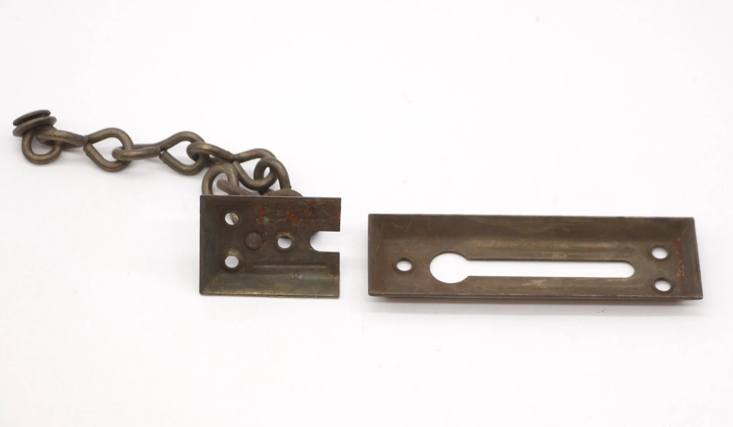 Vintage Brass Plated Steel Safety Chain Door Guard 9 Vintage Brass Plated Steel Safety Chain Door Guard - Image 7