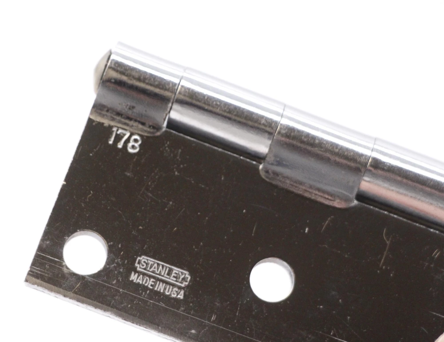 Pair Of Chrome Plated Steel Stanley 3 X 3 Butt Door Hinges 7 Pair Of Chrome Plated Steel Stanley 3 X 3 Butt Door Hinges - Image 5