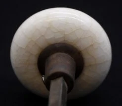 Pair Of Antique White Crackled Ceramic Door Knobs -OGT Sale Store q285694 07