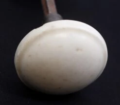 Pair Of White Ceramic Door Knobs With Cast Iron Shanks 13 Pair Of White Ceramic Door Knobs With Cast Iron Shanks -OGT Sale Store q285695 05