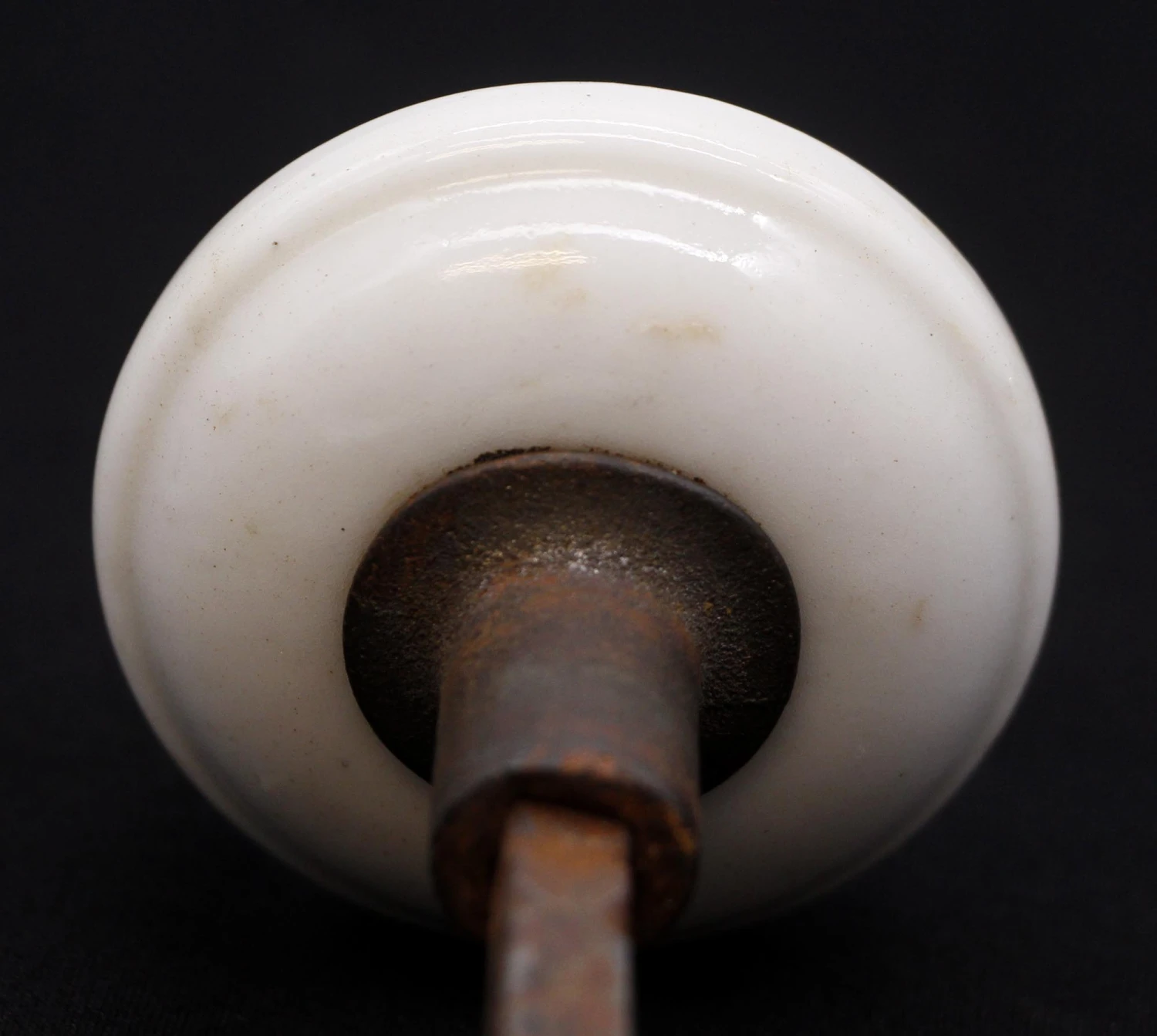 Pair Of White Ceramic Door Knobs With Cast Iron Shanks 9 Pair Of White Ceramic Door Knobs With Cast Iron Shanks - Image 7