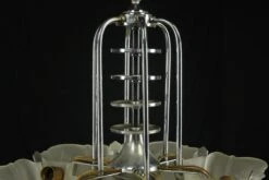 Art Deco Glass Slip Shade 6 Light Chandelier -OGT Sale Store q286193 05