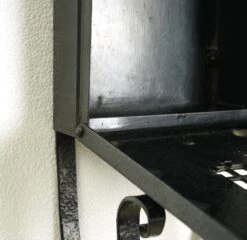 Antique Arts & Crafts Mission Wrought Iron Studded Black Mailbox 17 Antique Arts & Crafts Mission Wrought Iron Studded Black Mailbox -OGT Sale Store q286200 08