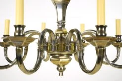 Dutch Style 8 Arm Two Tone Nickel Brass Chandelier 22 Dutch Style 8 Arm Two Tone Nickel Brass Chandelier -OGT Sale Store q286239 06