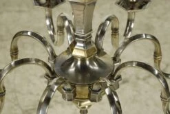 Dutch Style 8 Arm Two Tone Nickel Brass Chandelier 27 Dutch Style 8 Arm Two Tone Nickel Brass Chandelier -OGT Sale Store q286239 11
