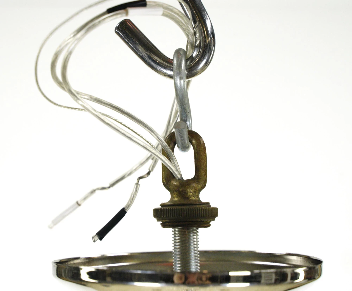 Dutch Style 8 Arm Two Tone Nickel Brass Chandelier 17 Dutch Style 8 Arm Two Tone Nickel Brass Chandelier - Image 15