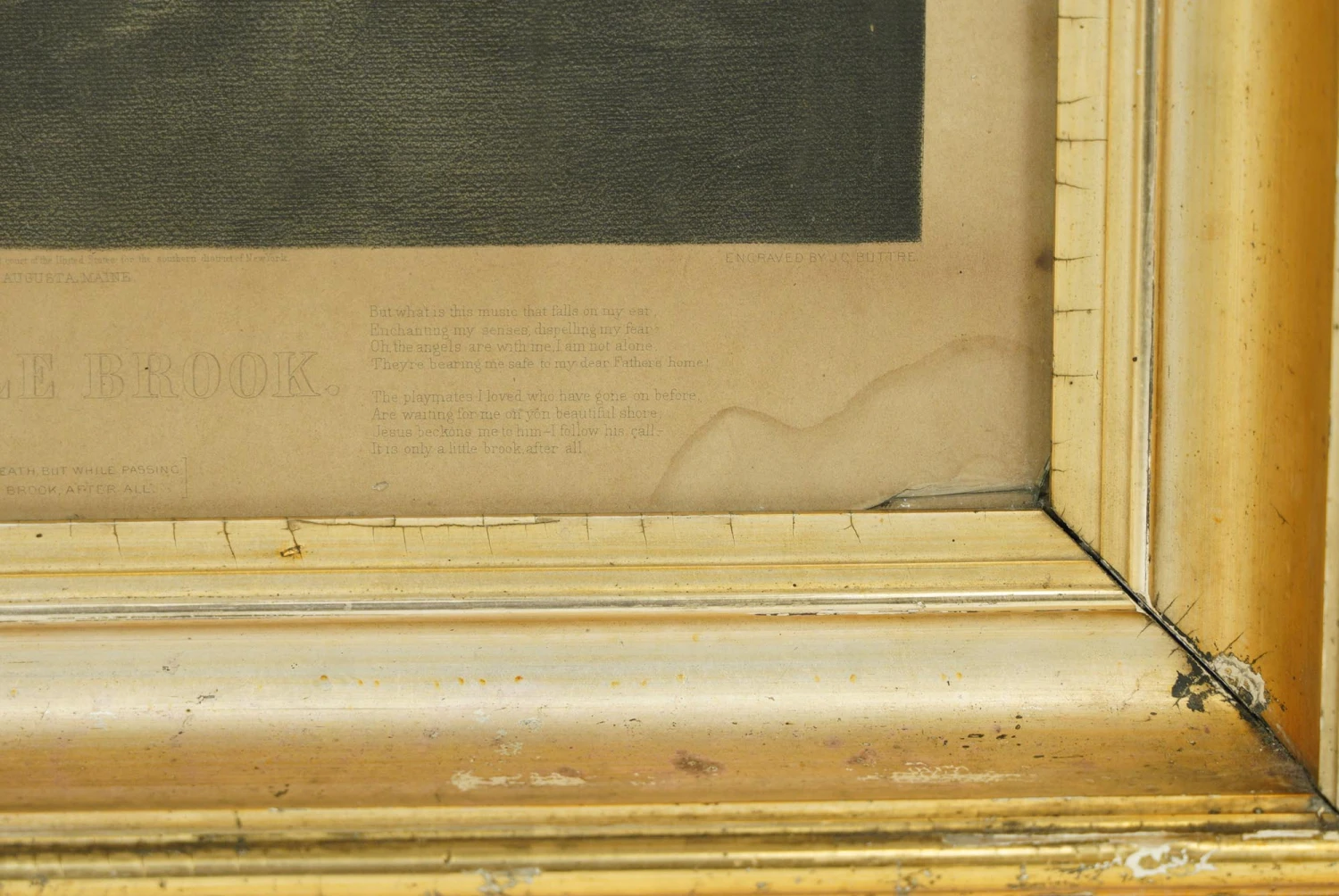 1870s Framed Print Titled Only A Little Brook 6 1870s Framed Print Titled Only A Little Brook - Image 4