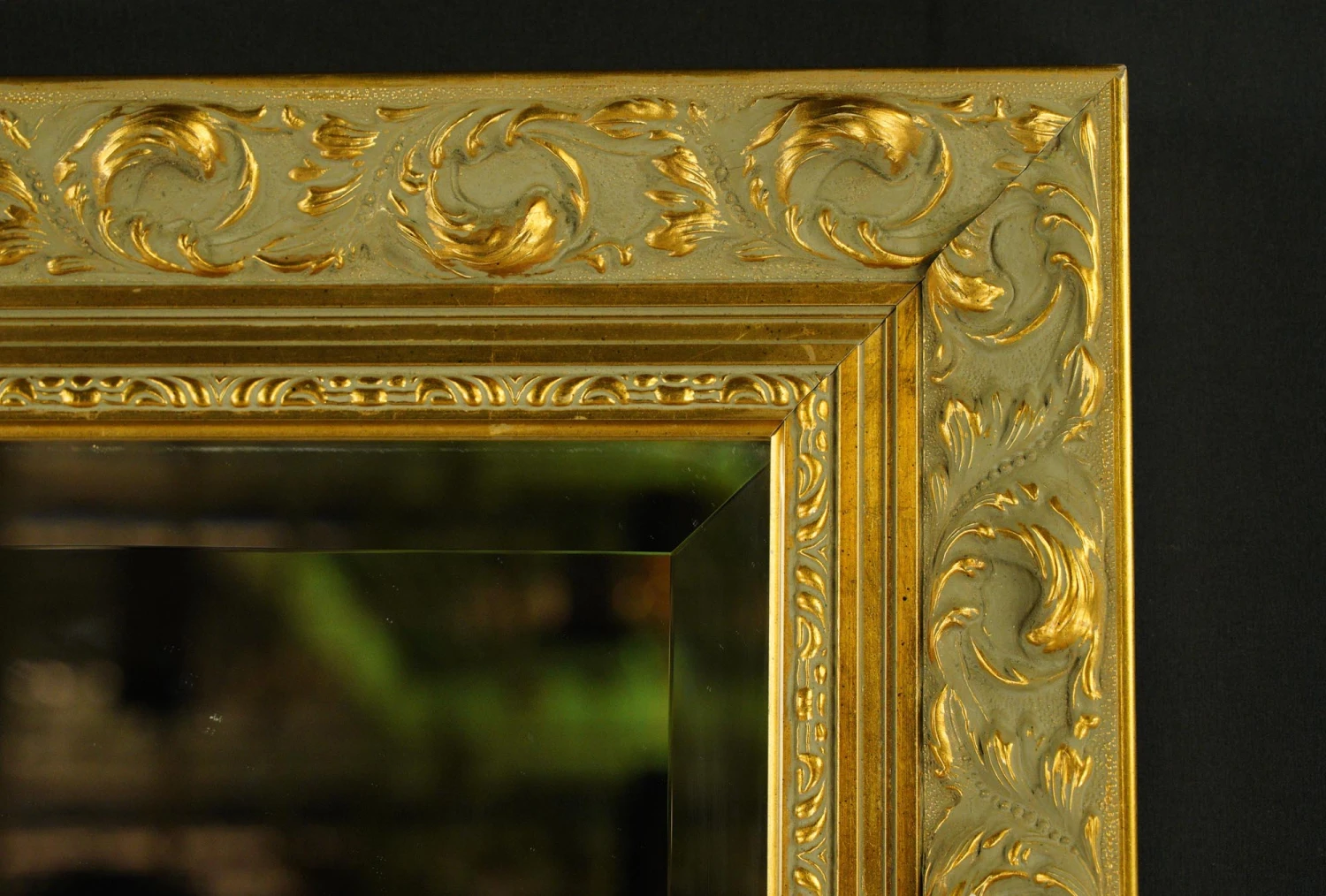 Vintage French Gilt Wood Plaster Beveled Wall Mirror 79 X 42 In. 6 Vintage French Gilt Wood Plaster Beveled Wall Mirror 79 X 42 In. - Image 4