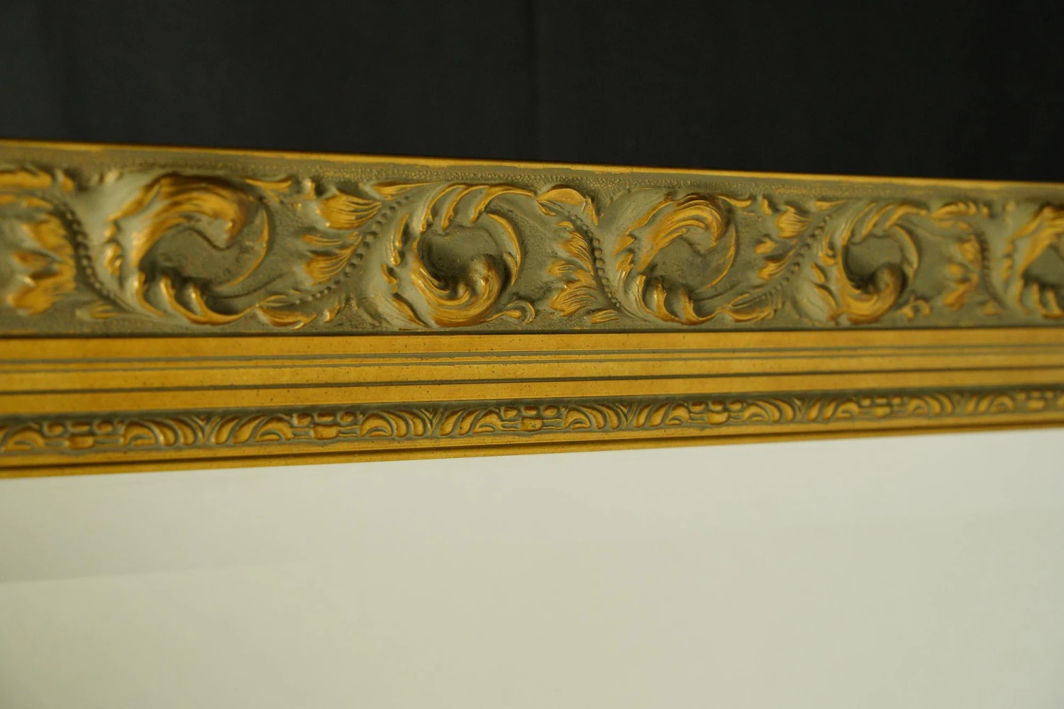 Vintage French Gilt Wood Plaster Beveled Wall Mirror 79 X 42 In. 11 Vintage French Gilt Wood Plaster Beveled Wall Mirror 79 X 42 In. - Image 9