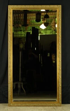 Vintage French Gilt Wood Plaster Beveled Wall Mirror 79 X 42 In. 29 Vintage French Gilt Wood Plaster Beveled Wall Mirror 79 X 42 In. -OGT Sale Store q286297 14