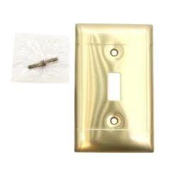 New Sierra Brushed Brass Toggle Switch Cover Wall Plate 11 New Sierra Brushed Brass Toggle Switch Cover Wall Plate -OGT Sale Store q286330 04
