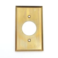 New Standard Size 1 Gang 1 Single Outlet Brushed Brass Wall Plate 9 New Standard Size 1 Gang 1 Single Outlet Brushed Brass Wall Plate -OGT Sale Store q286331 04
