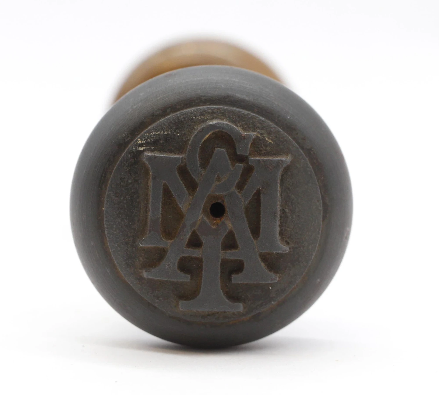 Antique YMCA Emblematic Cast Iron & Plain Brass Door Knob Set 6 Antique YMCA Emblematic Cast Iron & Plain Brass Door Knob Set - Image 4