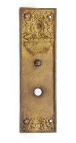 Victorian 9.75 In. Brass Privacy Door Back Plate With Thumb Turn 12 Victorian 9.75 In. Brass Privacy Door Back Plate With Thumb Turn -OGT Sale Store q286361 05