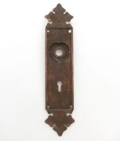 Victorian 10.25 In. Cast Brass Foliate Passage Door Back Plate 9 Victorian 10.25 In. Cast Brass Foliate Passage Door Back Plate -OGT Sale Store q286365 04