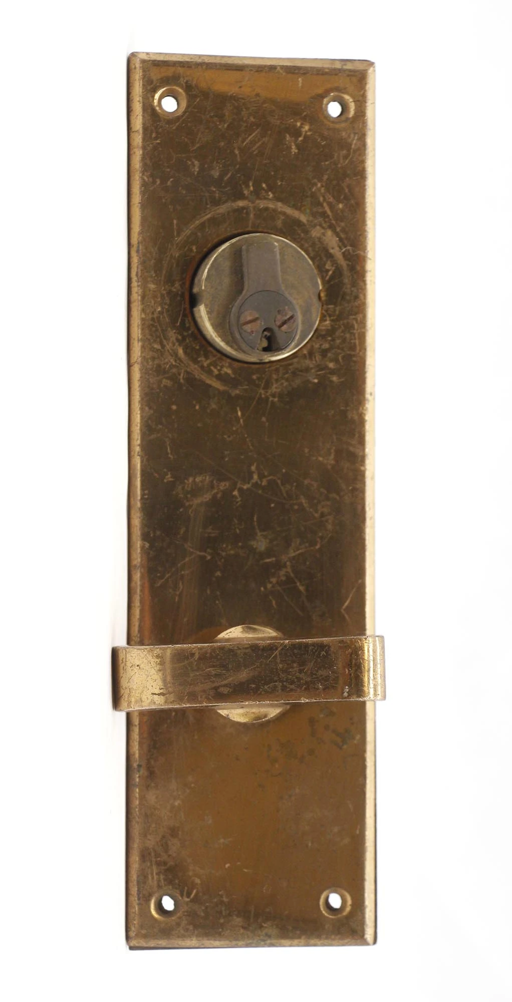 Getty Lock Oval Brass Lever Door Knob & Back Plate Set 7 Getty Lock Oval Brass Lever Door Knob & Back Plate Set - Image 5