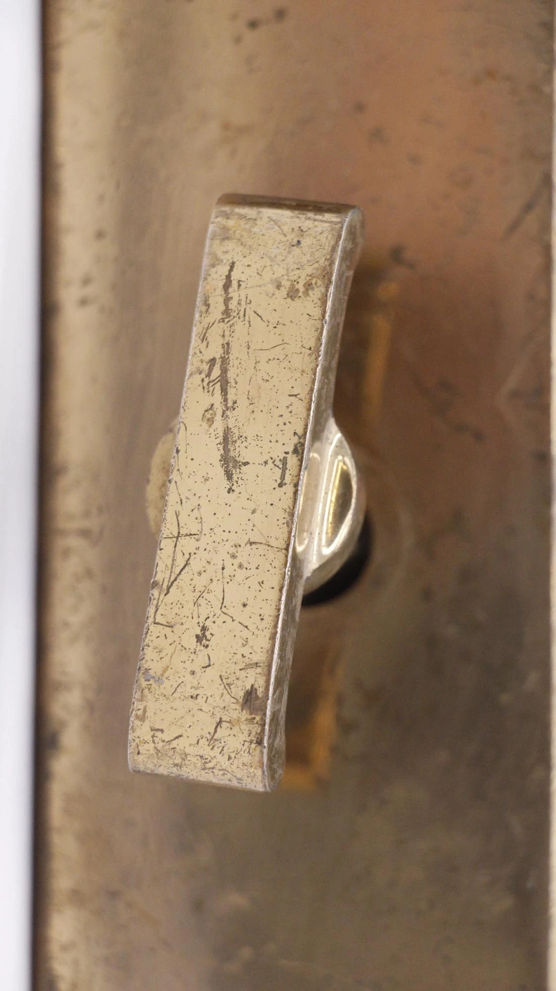 Getty Lock Oval Brass Lever Door Knob & Back Plate Set 8 Getty Lock Oval Brass Lever Door Knob & Back Plate Set - Image 6