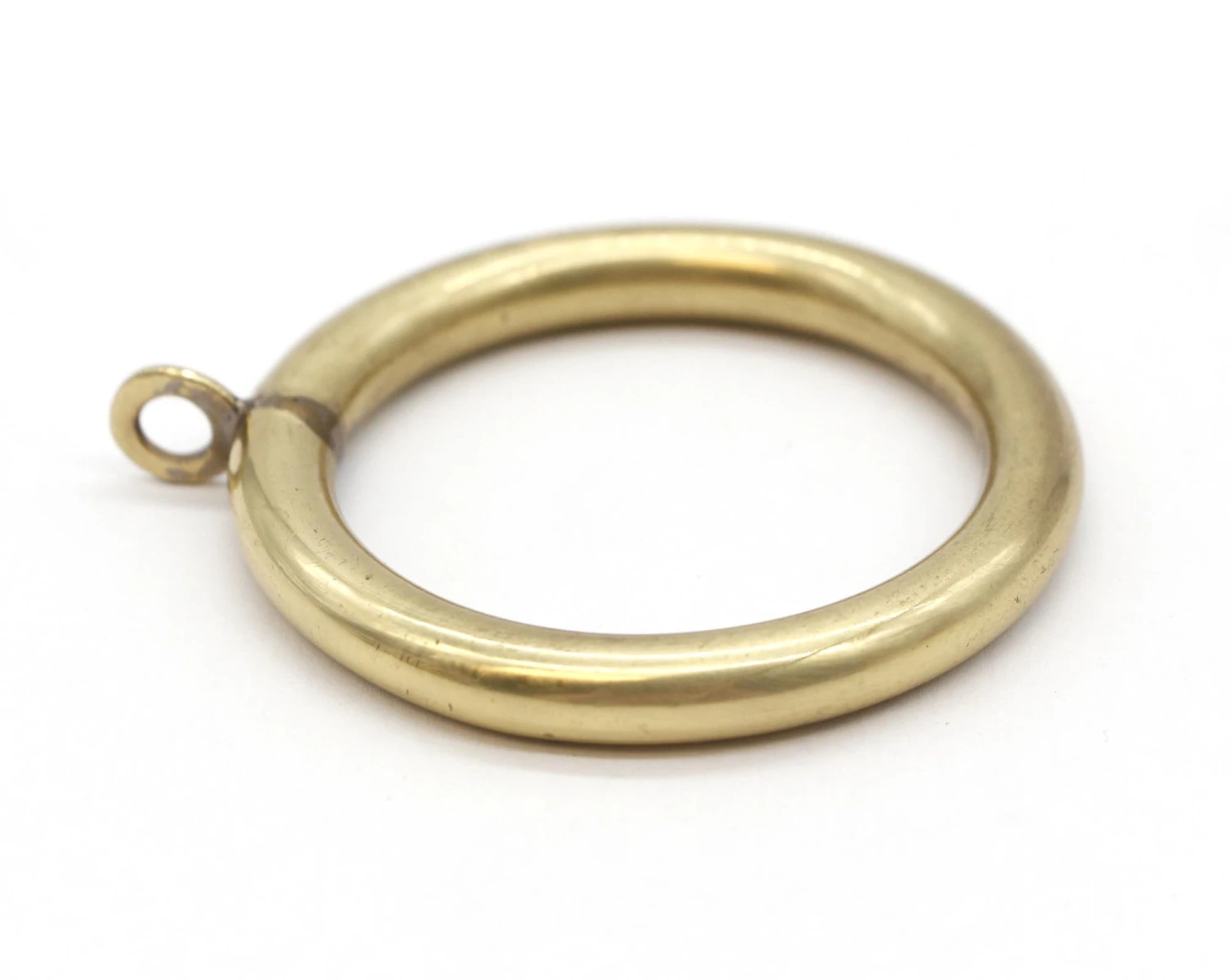 Set Of 12 Vintage Polished Brass Curtain Rings 6 Set Of 12 Vintage Polished Brass Curtain Rings - Image 4
