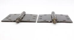 Pair Of Steel Stanley Butt 4.5 X 4.5 In. Ball Bearing Door Hinges 11 Pair Of Steel Stanley Butt 4.5 X 4.5 In. Ball Bearing Door Hinges -OGT Sale Store q286398 04