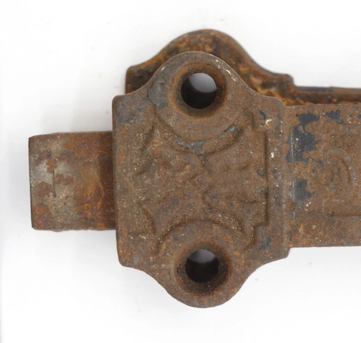 Antique Victorian Cast Iron Spring Door Bolt 6 Antique Victorian Cast Iron Spring Door Bolt - Image 4