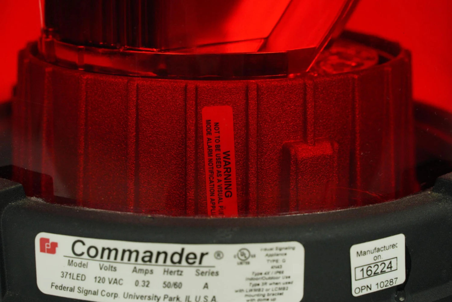 Commander LED Black Body Red Lens Rotating Warning Beacons 10 Commander LED Black Body Red Lens Rotating Warning Beacons - Image 8