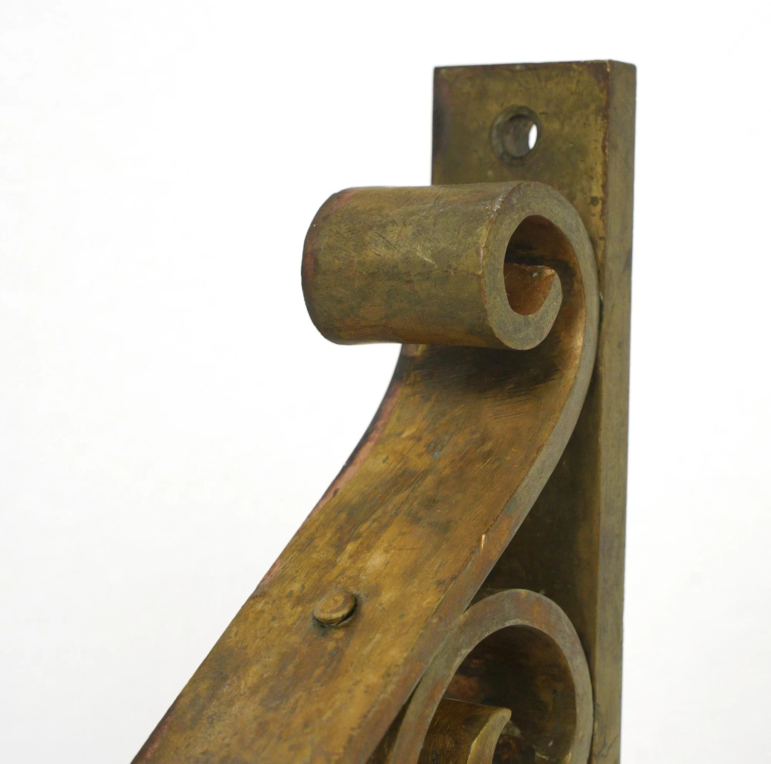Pair Of Victorian Hand Forged Bronze Shelf Brackets 8 Pair Of Victorian Hand Forged Bronze Shelf Brackets - Image 6