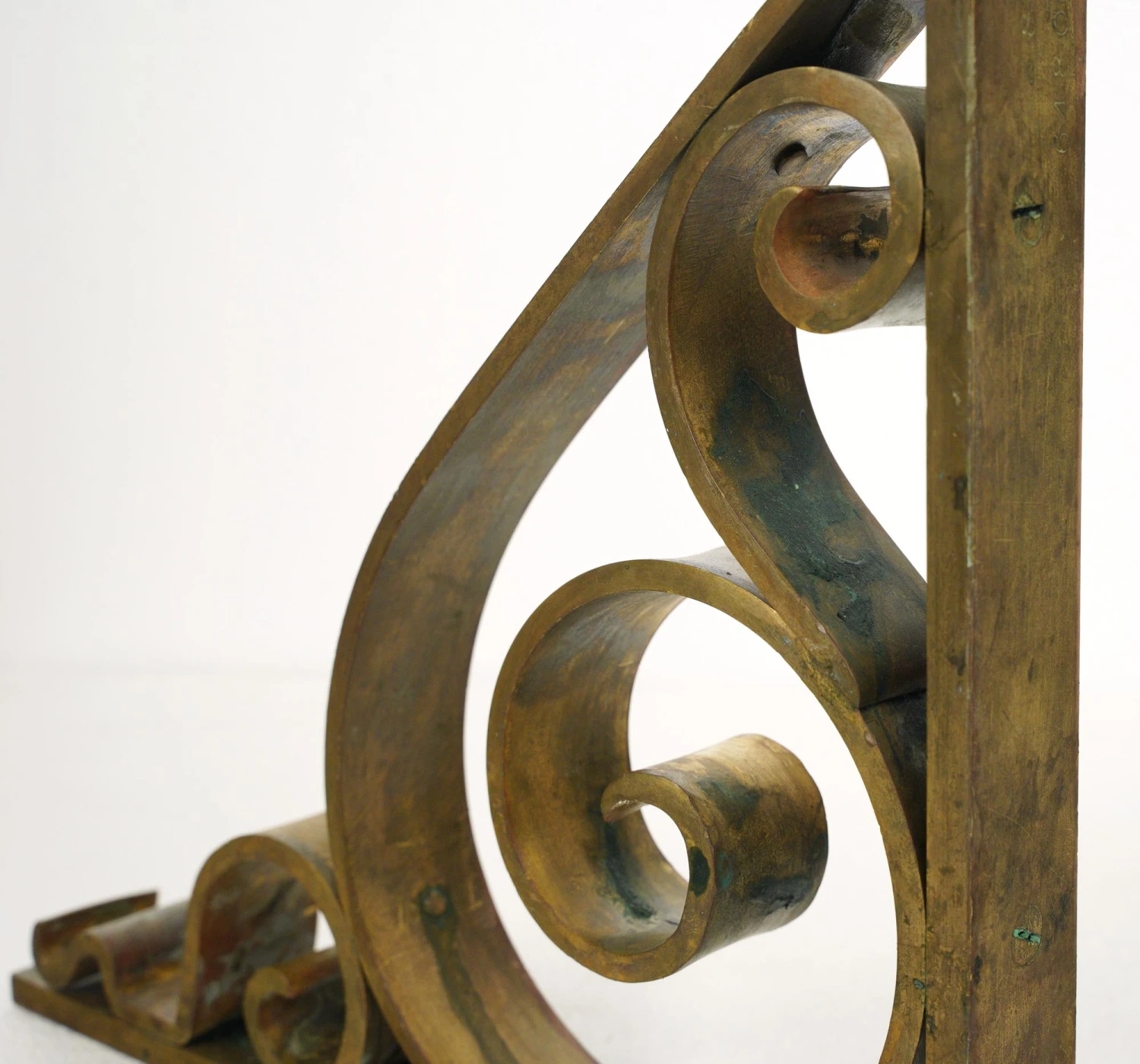 Pair Of Victorian Hand Forged Bronze Shelf Brackets 11 Pair Of Victorian Hand Forged Bronze Shelf Brackets - Image 9