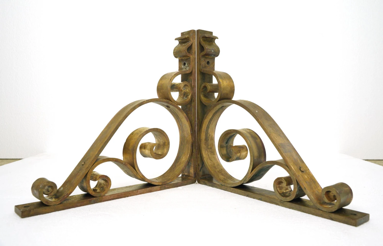 Pair Of Victorian Hand Forged Bronze Shelf Brackets 15 Pair Of Victorian Hand Forged Bronze Shelf Brackets - Image 13