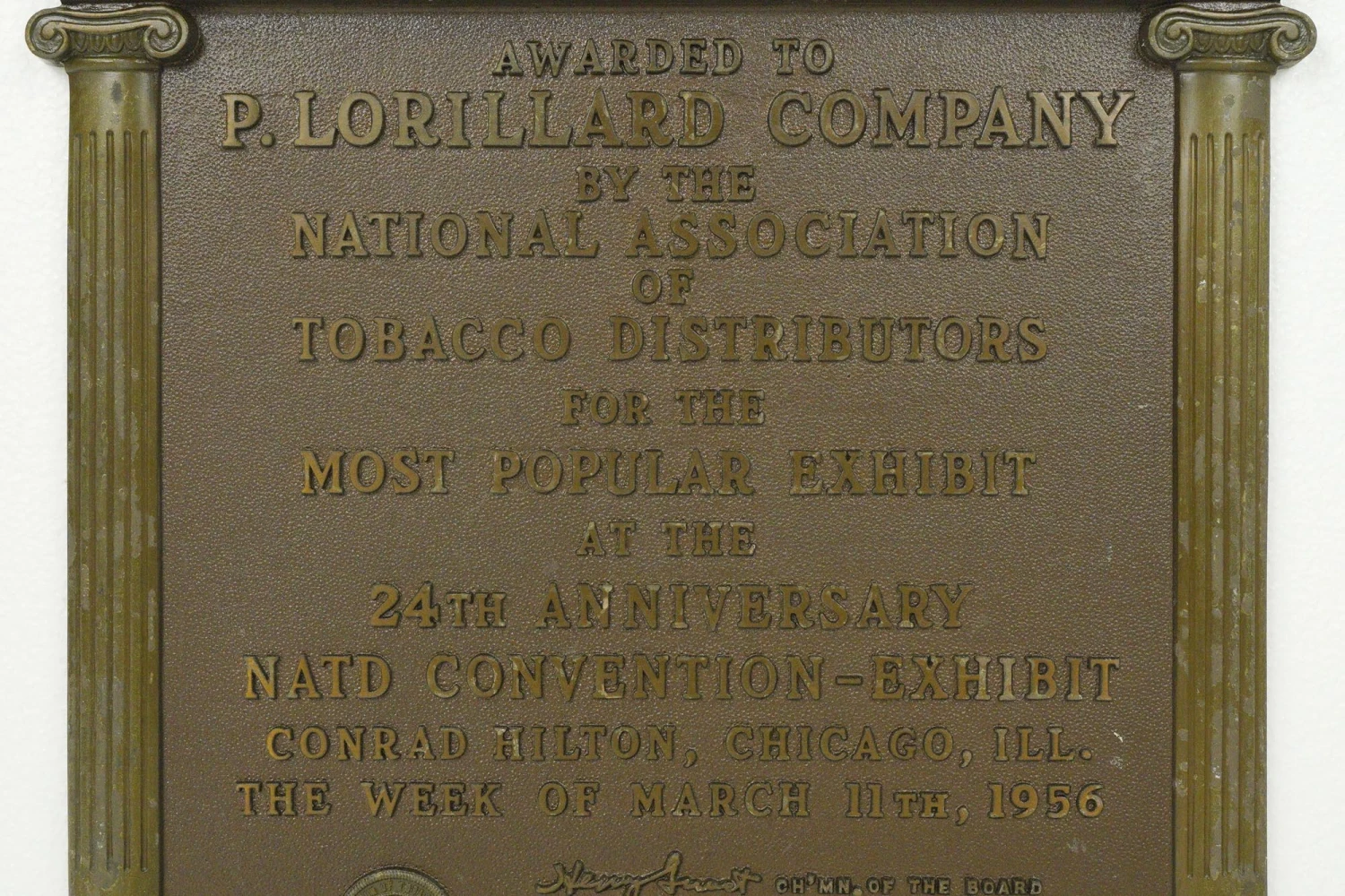 1956 Brass 24th Anniversary NATD Convention Exhibit Award 7 1956 Brass 24th Anniversary NATD Convention Exhibit Award - Image 5