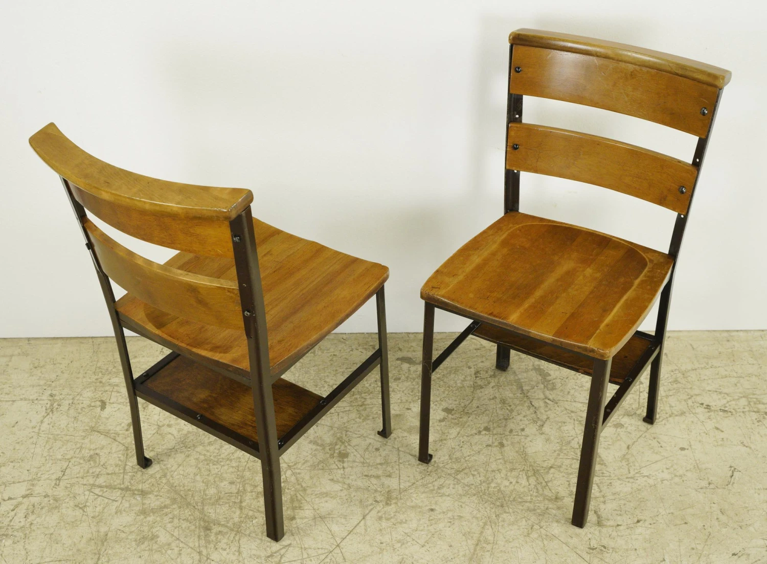 Refinished NYC St. John The Divine Maple & Steel Frame Chair 8 Refinished NYC St. John The Divine Maple & Steel Frame Chair - Image 6