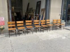 Refinished NYC St. John The Divine Maple & Steel Frame Chair 26 Refinished NYC St. John The Divine Maple & Steel Frame Chair -OGT Sale Store q286466 12