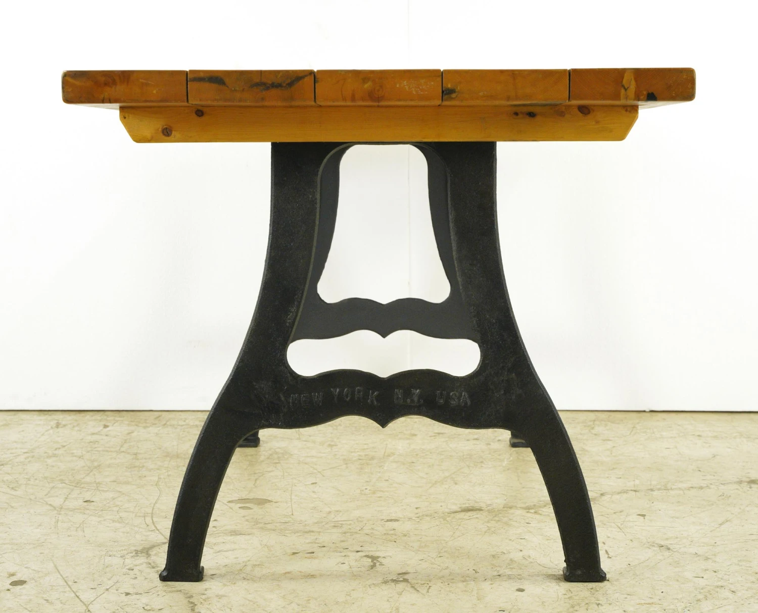 Handcrafted 5 Ft. Cedar And Cast Iron New York Legs Farm Table 8 Handcrafted 5 Ft. Cedar And Cast Iron New York Legs Farm Table - Image 6