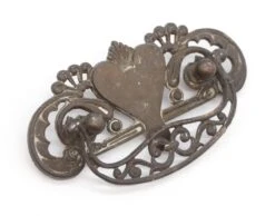 Pair Of Vintage 5.75 In. Dark Brass Patina Heart Dresser Pulls 15 Pair Of Vintage 5.75 In. Dark Brass Patina Heart Dresser Pulls -OGT Sale Store q286575 06