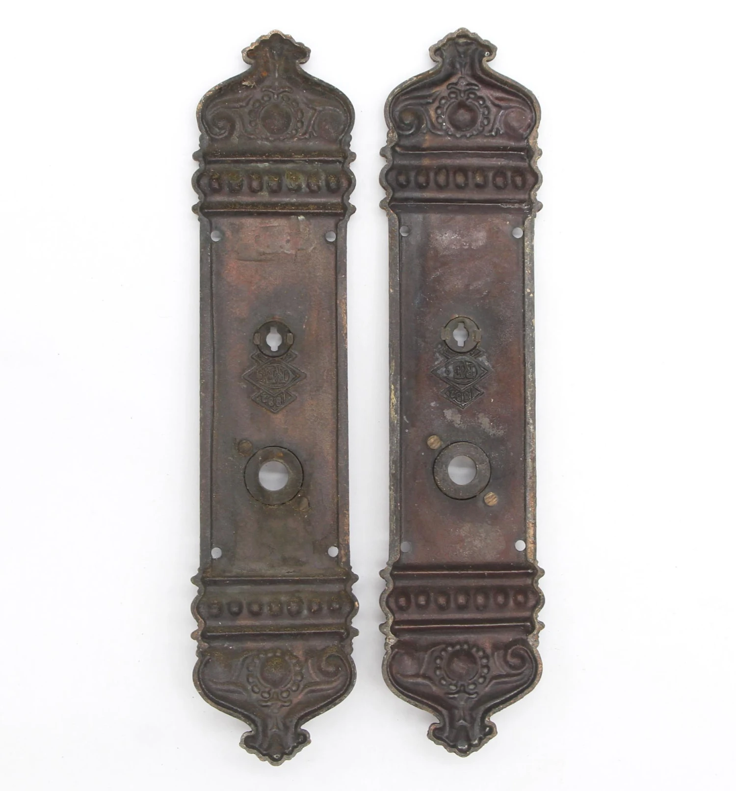 Pair Of French Renaissance Russwin Bronze Courtenay Entry Door Plates 7 Pair Of French Renaissance Russwin Bronze Courtenay Entry Door Plates - Image 5