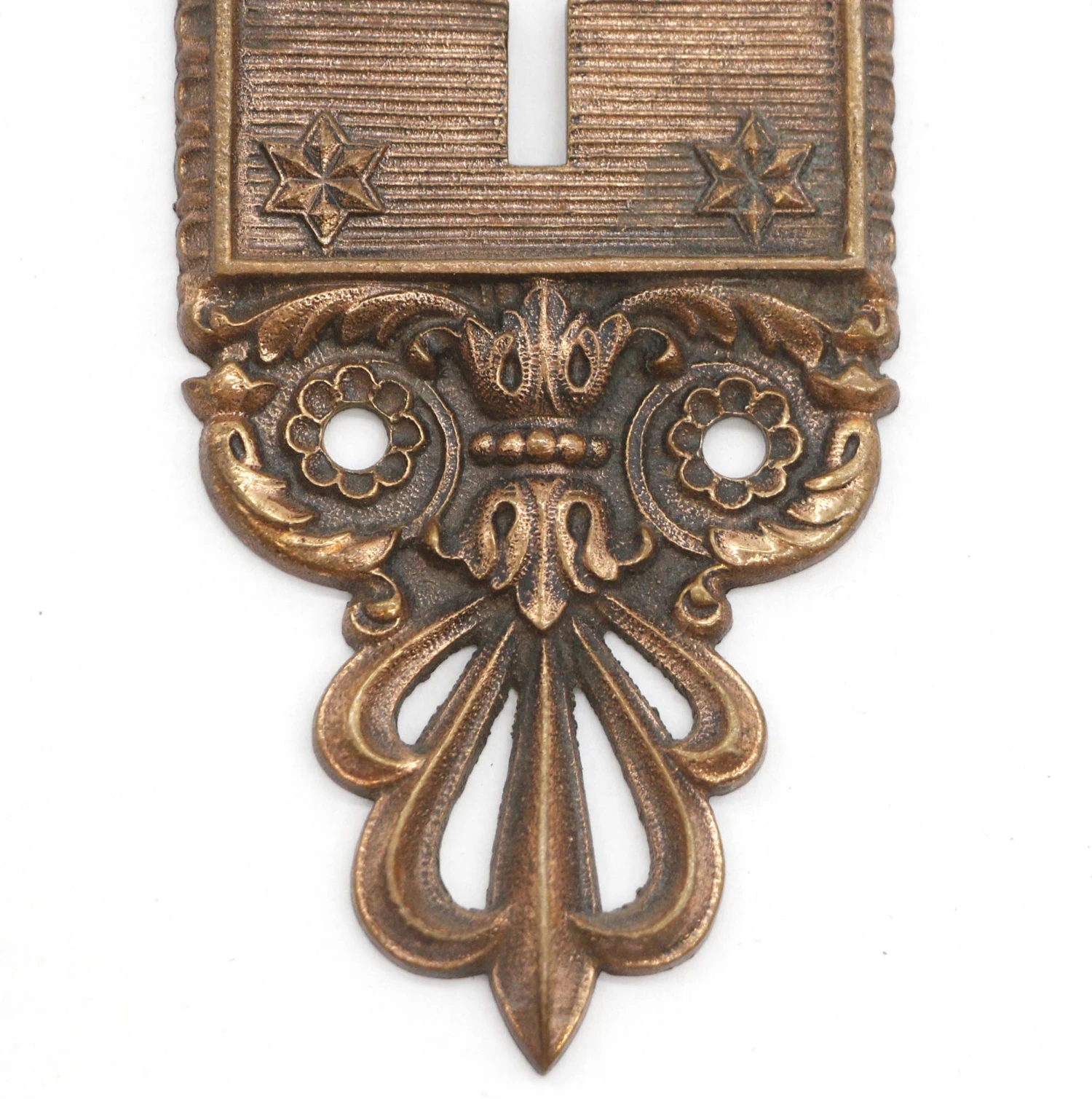 French Yale & Towne Brass Ornate Door Back Plate 6 French Yale & Towne Brass Ornate Door Back Plate - Image 4