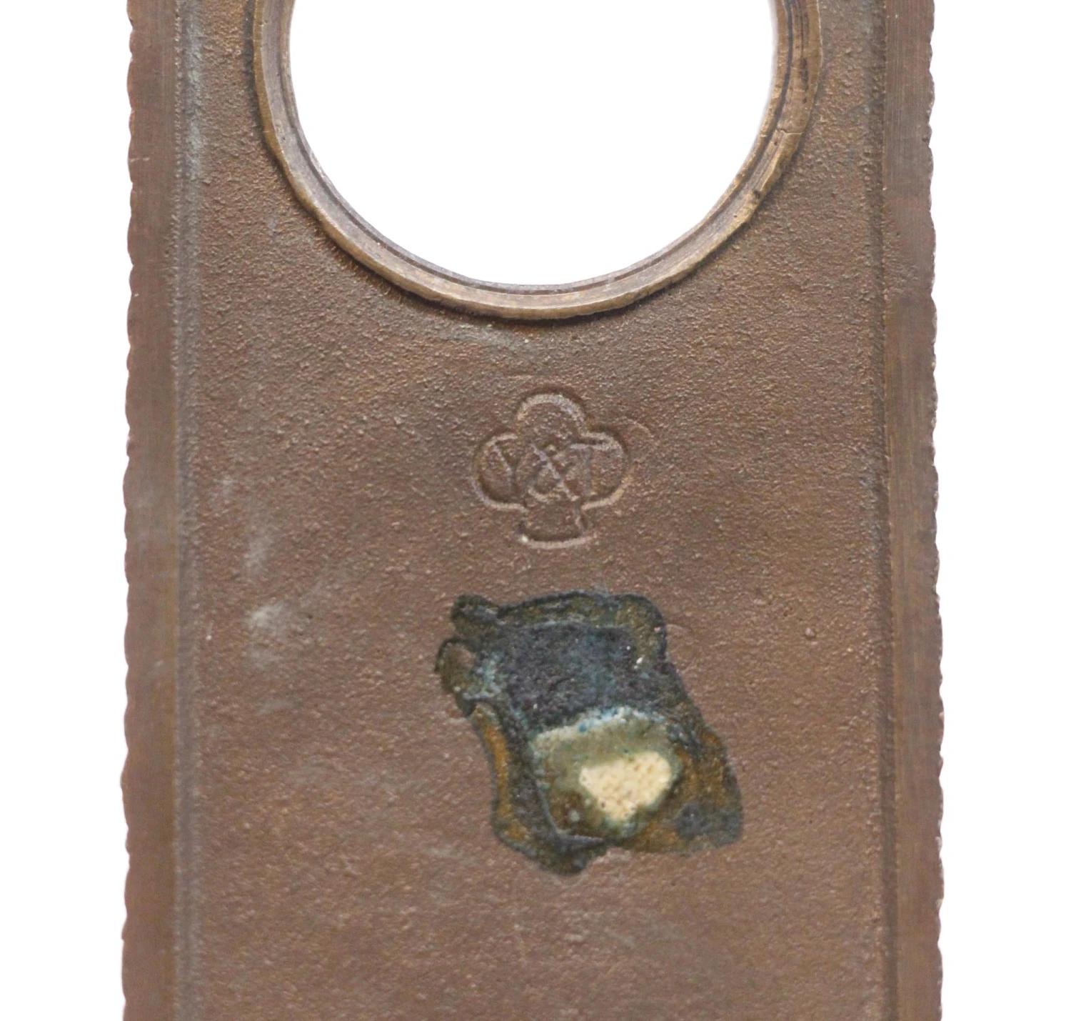 French Yale & Towne Brass Ornate Door Back Plate 8 French Yale & Towne Brass Ornate Door Back Plate - Image 6