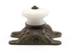 Antique Dark Brass Porcelain Knob Cabinet Latch 10 Antique Dark Brass Porcelain Knob Cabinet Latch -OGT Sale Store q286649 04