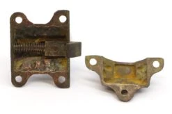 Antique Dark Brass Porcelain Knob Cabinet Latch 11 Antique Dark Brass Porcelain Knob Cabinet Latch -OGT Sale Store q286649 05