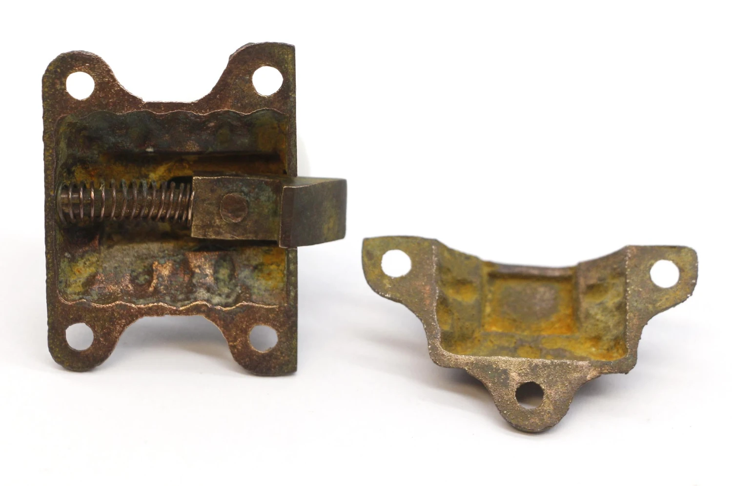 Antique Dark Brass Porcelain Knob Cabinet Latch 7 Antique Dark Brass Porcelain Knob Cabinet Latch - Image 5